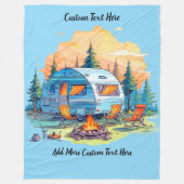 Customize Recreational Vehicle Camping Campfire Fleece Deken (Voorkant)