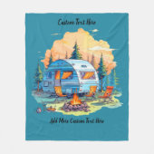 Customize Recreational Vehicle Camping Campfire Fleece Deken (Voorkant)