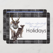 Customize Reindeer Deer Christmas Holiday Magical  Feestdagenkaart (Voorkant / Achterkant)