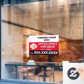 Customize Retail Space For Lease Company Logo Buil Raamsticker (Cafe Raam)
