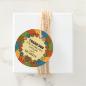 Customize Retro 60s Birthday Party Theme Thank You Bedankjes Labels (In situ)