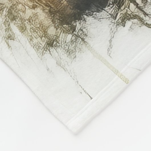 Customize Romantic Couple Mountain Stream Camping Fleece Deken (Hoek)