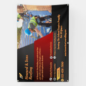 Customize Roofing Service Business Detailed Spandoek (Verticaal)