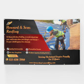 Customize Roofing Service Business Detailed Spandoek (Horizontaal)