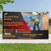 Customize Roofing Service Business Detailed Spandoek (Buitenkant)