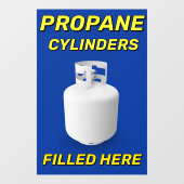 Customize Shop Logo Propane Cylinders Filled Here Raamsticker (Vel)