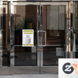 Customize Shop Logo Propane Cylinders Filled Here Raamsticker