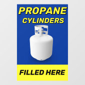 Customize Shop Logo Propane Cylinders Filled Here Raamsticker (Vel)