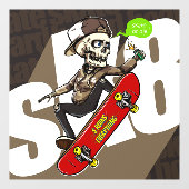 Customize Skateboard Shop Promotional Front Raamsticker (Vel)