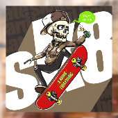 Customize Skateboard Shop Promotional Front Raamsticker (Vel 2)
