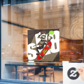 Customize Skateboard Shop Promotional Front Raamsticker (Cafe Raam)