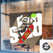 Customize Skateboard Shop Promotional Front Raamsticker (Cafe Raam)