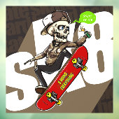 Customize Skateboard Shop Promotional Front Raamsticker (Vel 3)
