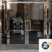 Customize Sunrise Restaurant Cafe Shop Open Hours Raamsticker (Kantoordeur)