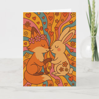 Customize the Inside Fox & Rabbit Valentine's Day Kaart