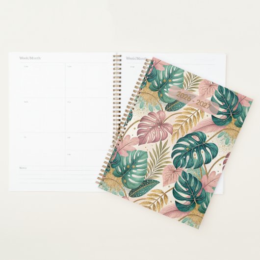 Customize Tropical Monsteras Boho Planner (Display)