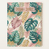 Customize Tropical Monsteras Boho Planner (Achterkant)
