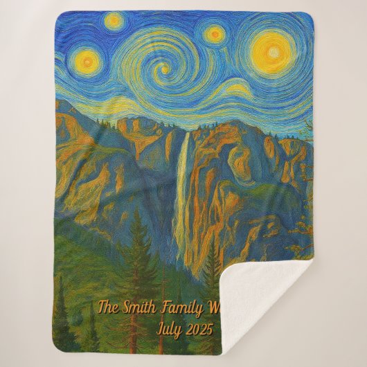 Customize van Gogh Yosemite Valley Family Vacation Sherpa Deken (Voorkant)