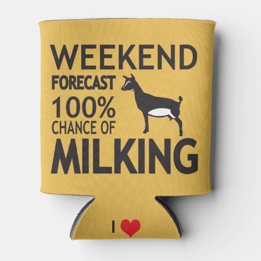 Customize Weekend Forecast Nigeriaanse Dwerggeit Blikjeskoeler (Voorkant)