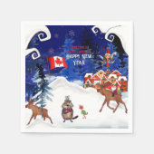 Customize Winter Napkin | Your Country & Greeting Servet (Voorkant)