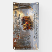 Customize Winter Wonderland Snow Sleigh Ride Promo Spandoek (Verticaal)