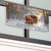 Customize Winter Wonderland Snow Sleigh Ride Promo Spandoek (Buitenkant Gebouw)