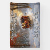 Customize Winter Wonderland Snow Sleigh Ride Promo Spandoek (Verticaal)