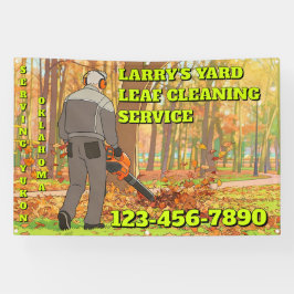 Customize Yard Leaf Clean Up Business Promotional Spandoek
