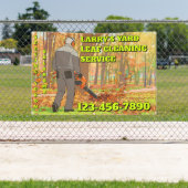 Customize Yard Leaf Clean Up Business Promotional Spandoek (Insitu)