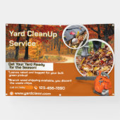 Customize Yard Leaf Clean Up Business Promotional Spandoek (Horizontaal)