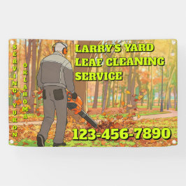 Customize Yard Leaf Clean Up Business Promotional Spandoek