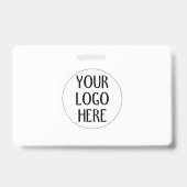 Customize Your Black White company logo Badge (Voorzijde)