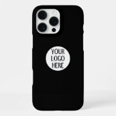 Customize Your Black White company logo iPhone Hoesje (Achterkant)
