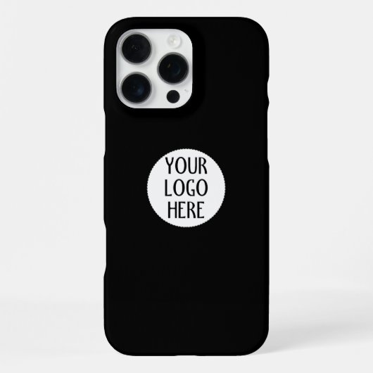 Customize Your Black White company logo iPhone Hoesje (Achterkant)