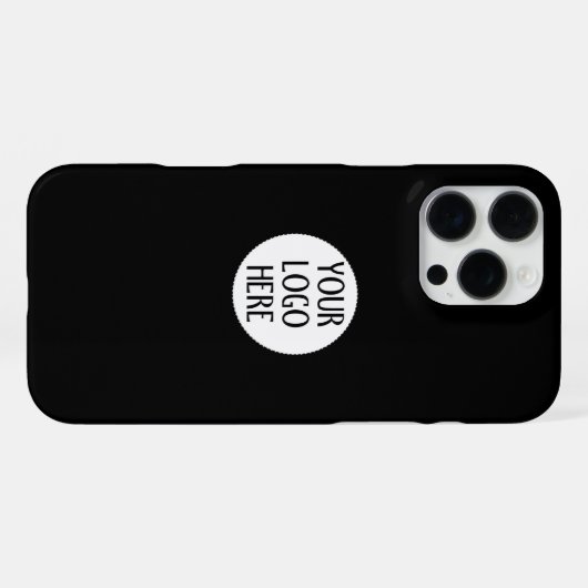 Customize Your Black White company logo iPhone Hoesje (Achterkant horizontaal)