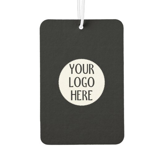 Customize Your Black White company logo Luchtverfrisser (Achterkant)