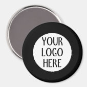 Customize Your Black White company logo Magneet (Voorkant / Achterkant)