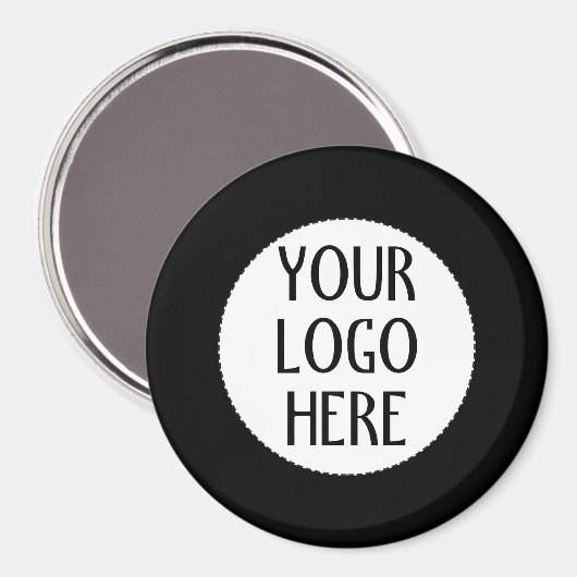 Customize Your Black White company logo Magneet (Voorkant / Achterkant)