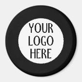 Customize Your Black White company logo Magneet (Voorkant)