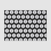 Customize Your Black White company logo pattern Tissuepapier (Voorkant)