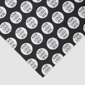 Customize Your Black White company logo pattern Tissuepapier (Detail)