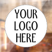 Customize Your Black White company logo Raamsticker (Vel 2)