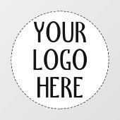 Customize Your Black White company logo Raamsticker (Vel)