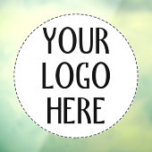 Customize Your Black White company logo Raamsticker (Vel 3)