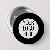 Customize Your Black White company logo Ronde Button 7,6 Cm (Voorkant /achterkant)