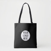 Customize Your Black White company logo Tote Bag (Voorkant)