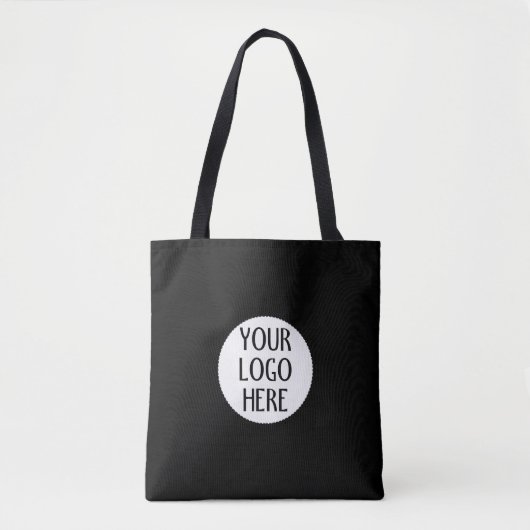 Customize Your Black White company logo Tote Bag (Voorkant)