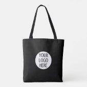 Customize Your Black White company logo Tote Bag (Achterkant)