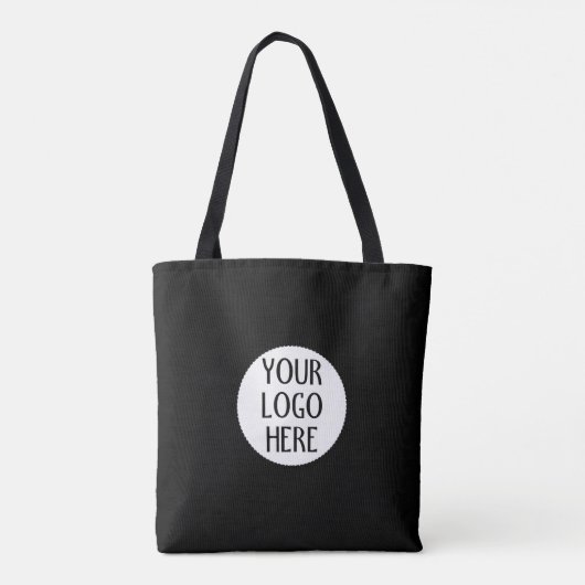 Customize Your Black White company logo Tote Bag (Achterkant)