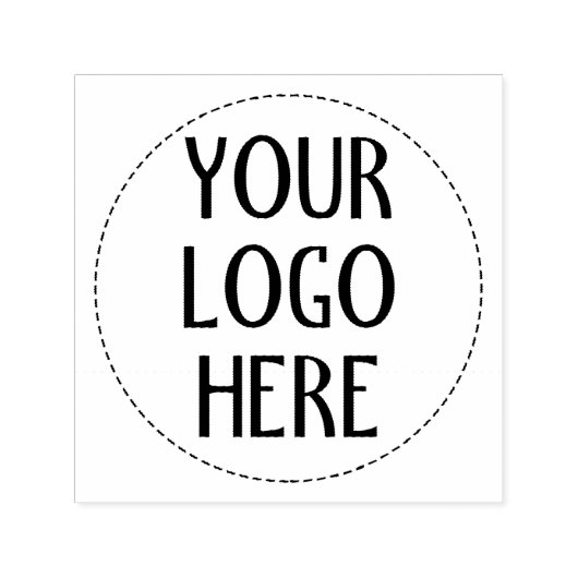 Customize Your Black White company logo Zelfinktende Stempel (Design)